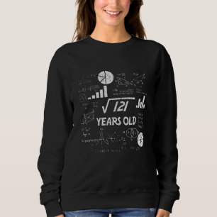 11. Geburtstag Square Root Math 11 Jahre alter Tag Sweatshirt