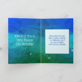 11. Geburtstag - Startnummern - Blau grün - Alter  Karte (Innenseite)