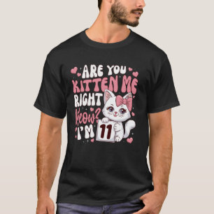 11. Geburtstags-T-Shirt für Mädchen 11 Jahre altes T-Shirt
