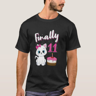 11. Geburtstagsfeier 11 Jahre Katzenbesitzer Kitte T-Shirt