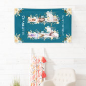 11. Geburtstagsfeier Blume Aquamarines FotoCollage Banner (Insitu)