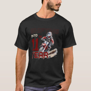 11. Geburtstagsfeier Dirt Bike Junge 11 Jahre alt T-Shirt