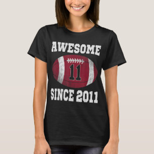 11. Geburtstagsfußball-Spieler 11 Jahre alt Vintag T-Shirt