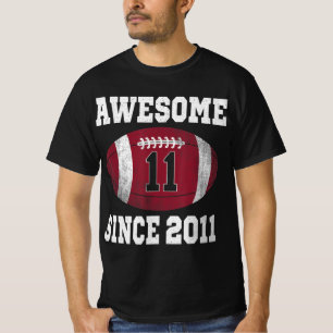 11. Geburtstagsfußball-Spieler 11 Jahre alt Vintag T-Shirt