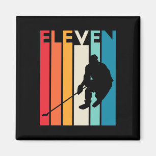 11. Geburtstagsgeschenk Elf Vintag Hockey 11 Jahr Magnet