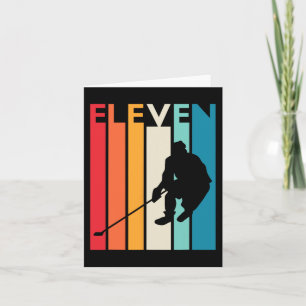11. Geburtstagsgeschenk Elf Vintage-Hockey 11 Jahr Karte