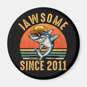 11. Geburtstagshai 11 Jahre alter Jawsome Seit 201 Magnet