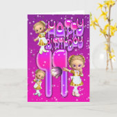 11. Geburtstagskarte niedliche Jungfernhäutchen fü Karte (Gelbe Blume)