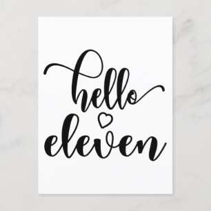 11. Geburtstagsmädchen Hallo Elf Niedlichen 11 Jah Postkarte