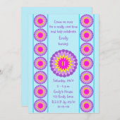 11. Geburtstagsparty Einladung Cool Blue 11 (Vorne/Hinten)