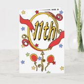 11. Geburtstagsparty Einladungen (Vorderseite)