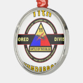 11. GEPANZERTE ABTEILUNG "THUNDERBOLT " SILBERNES ORNAMENT (Links)