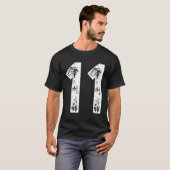11 glückliche B-Day Py gestört T-Shirt (Vorne ganz)