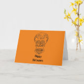 11 - Glückliche Halloween-Grußkarte Karte (Gelbe Blume)