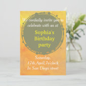 11 Goldene Geburtstagsladung Einladung (Stehend Vorderseite)