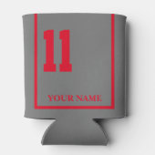 11 Graue mit rotem Pferderücken Saddle Blanket Cus Dosenkühler (Rückseite)