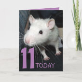 11 heute (anpassbar) Husky rat Birthday Card Karte (Vorderseite)