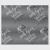11. Hochzeit-Jubiläum-Rose Geschenkpapier (Flach)