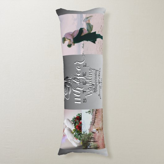 11. Hochzeit-Jubiläum-Rose Seitenschläferkissen (Vorderseite Vertikal)