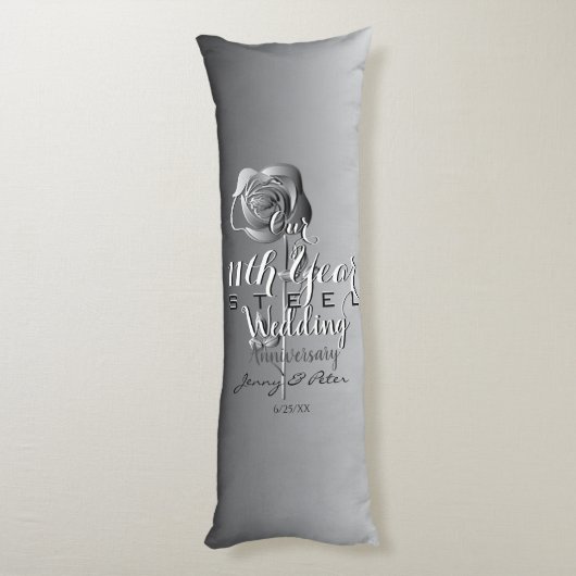 11. Hochzeit-Jubiläum-Rose Seitenschläferkissen (Rückseite (Vertikal))