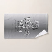 11. Hochzeitsjubiläum Stahl Rose Teetuch Handtuch (Handtuch)