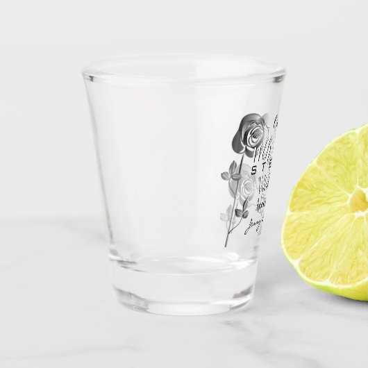 11. Hochzeitstag der Rose Schnapsglas (Links)