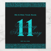 11. Hochzeitstag Eigenes Weinetikett (Einzelnes Label)