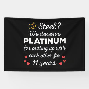 11. Hochzeitstag I - Steel Funny Couple Banner