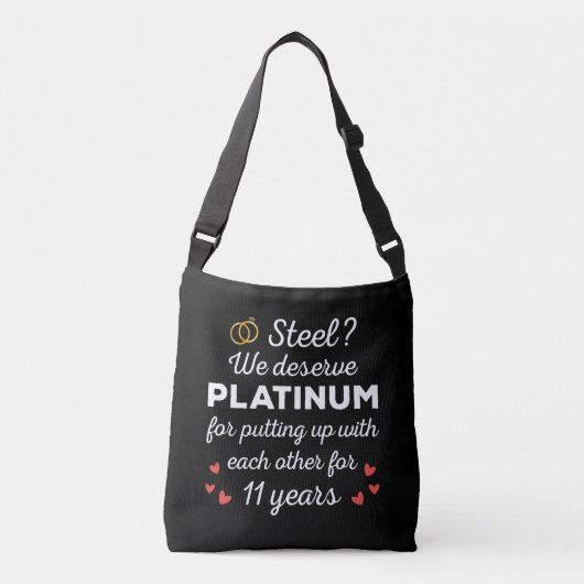 11. Hochzeitstag I - Steel Funny Couple Tragetaschen Mit Langen Trägern (Vorderseite)
