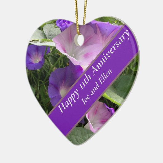 11. Hochzeitstag Keramik Ornament (Links)