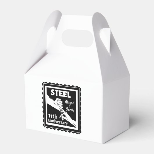 11. Hochzeitstag mit Händen Geschenkschachtel (Vorderseite)