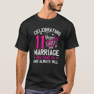 11. Hochzeitstag passende Paare Männer Frauen T-Shirt