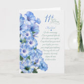 11. Hochzeitstag Sentimentale Prunkwinde Karte (Vorderseite)