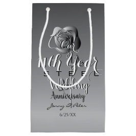 11. Hochzeitstag Stahl Rose  Kleine Geschenktüte