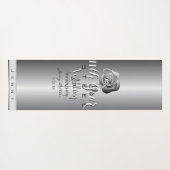 11. Hochzeitstag Stahl-Rose Yogamatte (Rückseite (Horizontal))