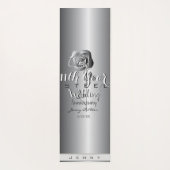 11. Hochzeitstag Stahl-Rose Yogamatte (Rückseite)