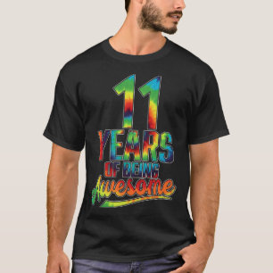 11 Jahre alt 11. Geburtstag Gefärbte Krawatte Phan T-Shirt
