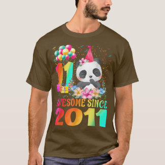 11 Jahre alt 11. Geburtstag Panda Phantastisch sei T-Shirt