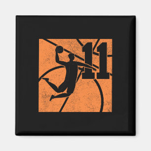 11 Jahre alt Bysketbyll Dunk 11. Geburtstagsparty Magnet