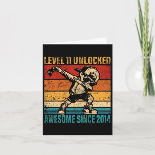 11 Jahre alt Geburtstag Gamer Dabbing Junge 11. St Karte