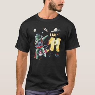 11 Jahre alt Geburtstag Junge Astronauten Raum 11. T-Shirt