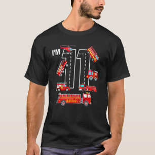 11 Jahre alt ist mein 11. Geburtstag Junge Feuerzu T-Shirt