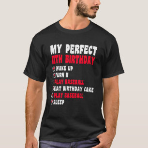 11 Jahre alt mein perfekter 11. Geburtstag Basebal T-Shirt