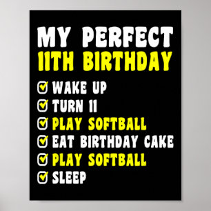11 Jahre alt mein perfekter 11. Geburtstag Softll  Poster
