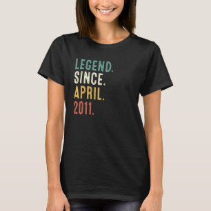 11 Jahre alte Legende seit April 2011 11. Geburtst T-Shirt