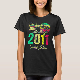 11 Jahre alte Vintage Juni 2011 11. Geburtstag T-Shirt