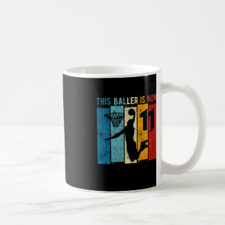 11 Jahre alter Basketball 11. Geburtstagskind Kaffeetasse
