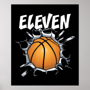 11 Jahre alter Basketball Geburtstagsparty 11. Jun Poster