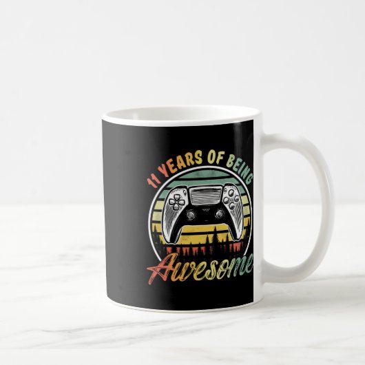 11 Jahre alter Junge Geburtstag als Phantastisches Kaffeetasse (Rechts)