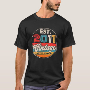 11 Jahre alter Tag Geboren im Jahr 2011 Vintag 11. T-Shirt